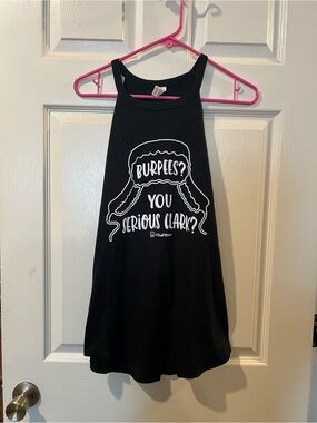 Black Graphic Workout Tank - "Burpees? You Serious Clark?"